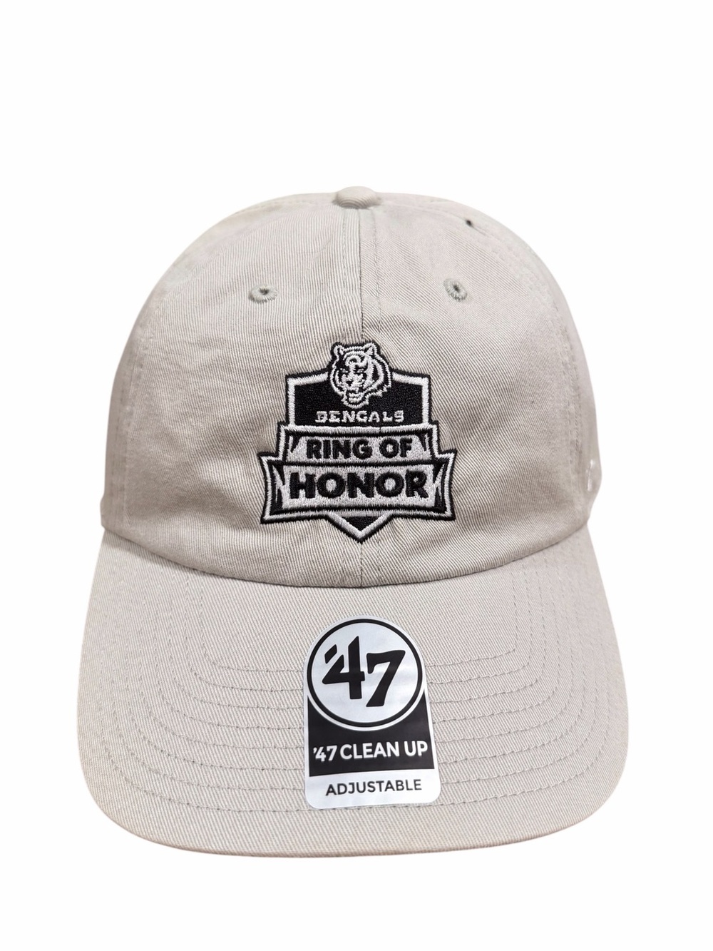 NWT Men's Cincinnati Bengals '47 Gray Ring of Honor Clean Up Adjustable Hat